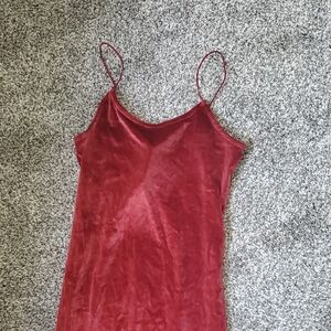 Cranberry Velvet Maxi Dress